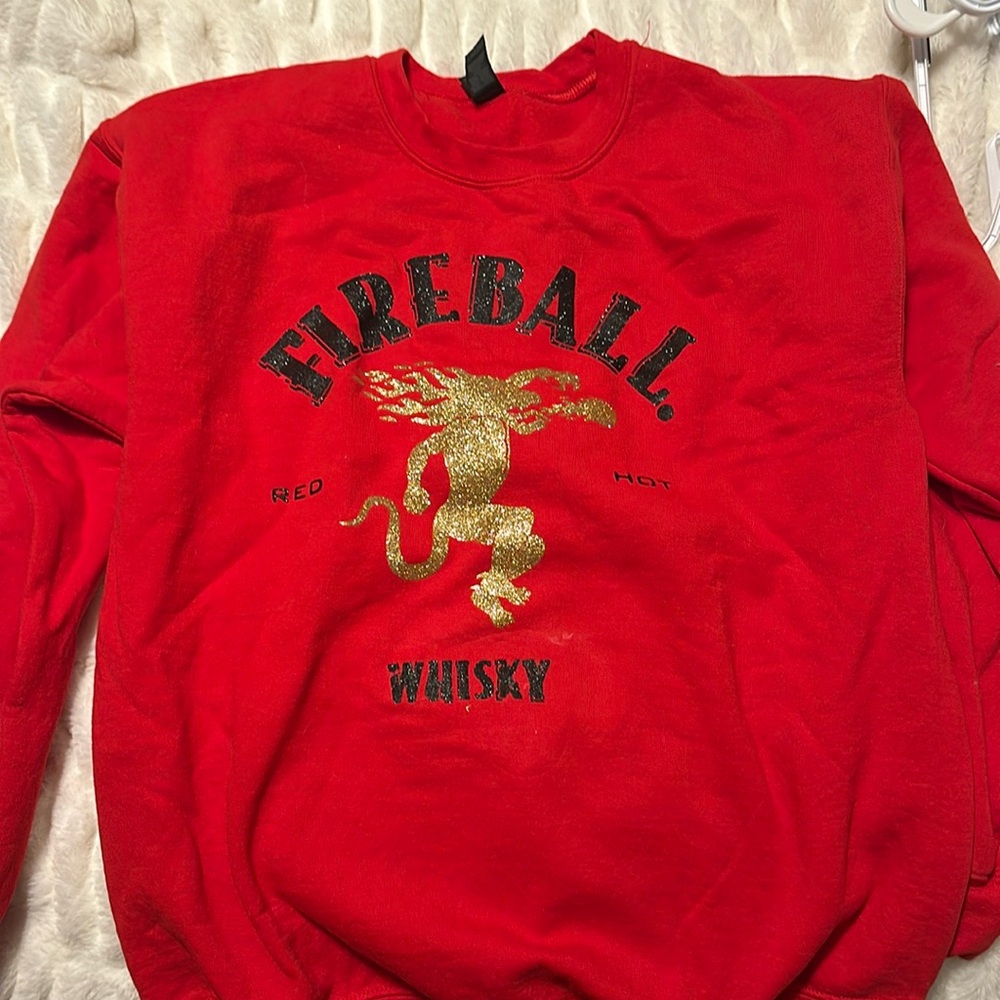Oversized fireball crew neck